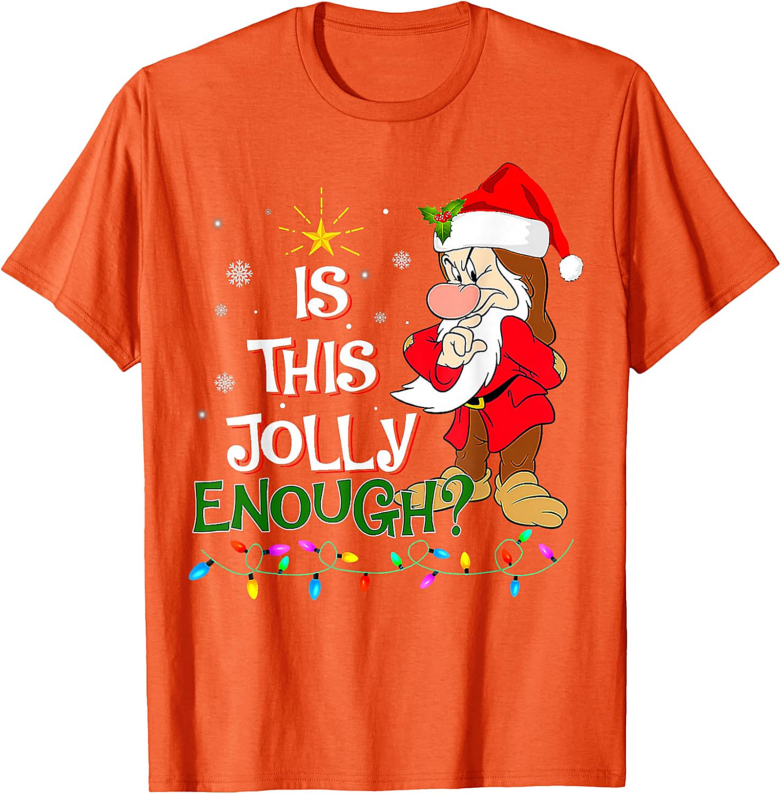 Grumpy Santa "Is This Jolly Enough?" Christmas T-Shirt