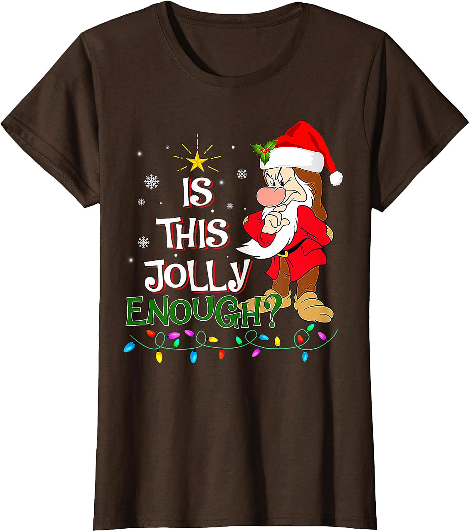 Grumpy Santa "Is This Jolly Enough?" Christmas T-Shirt