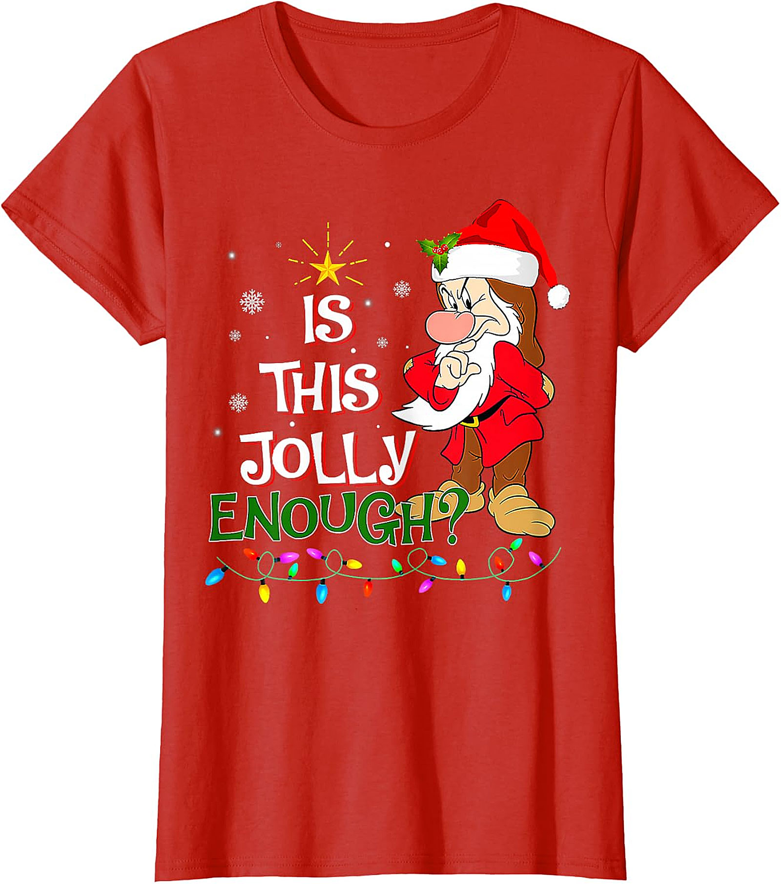 Grumpy Santa "Is This Jolly Enough?" Christmas T-Shirt