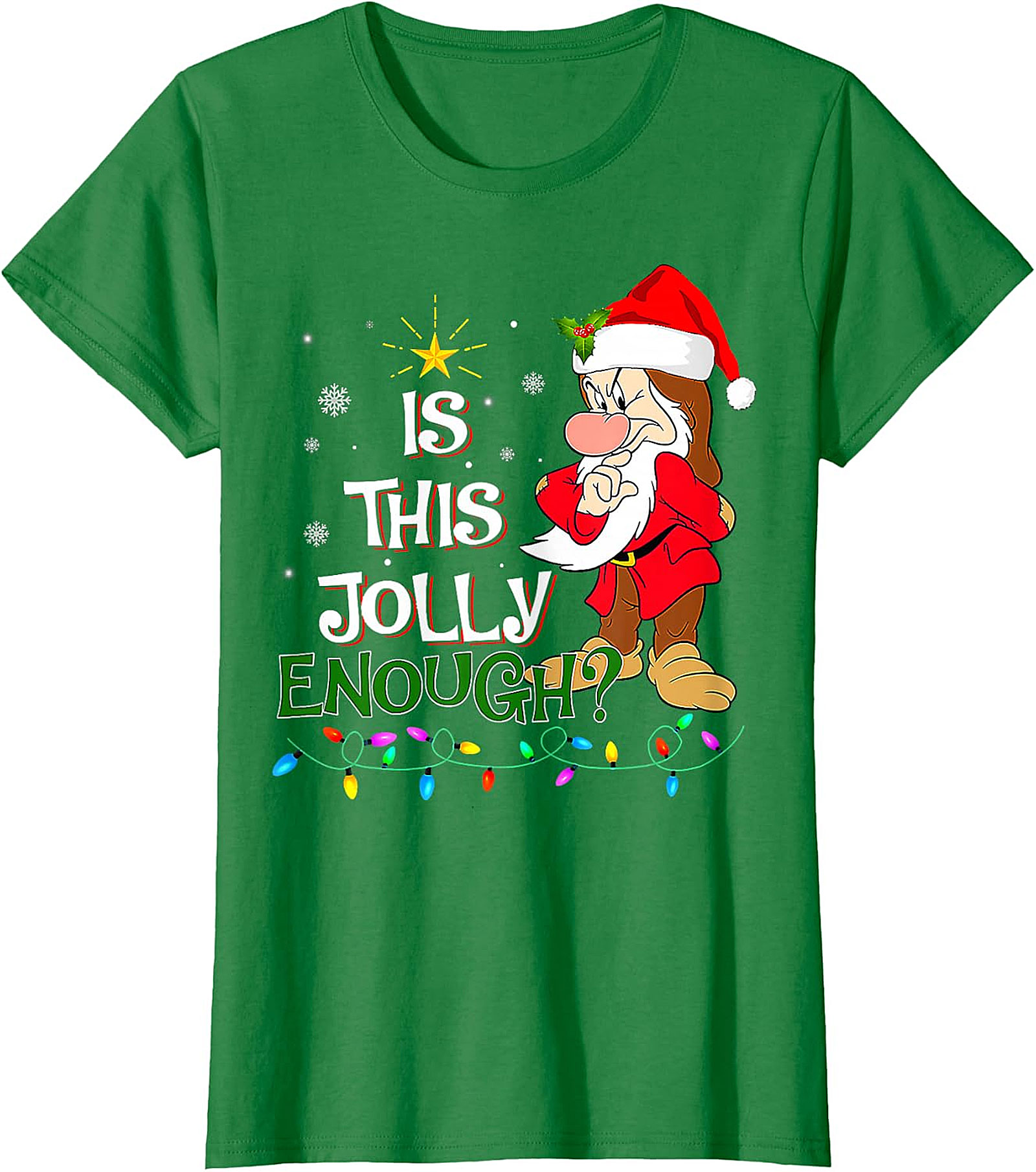 Grumpy Santa "Is This Jolly Enough?" Christmas T-Shirt