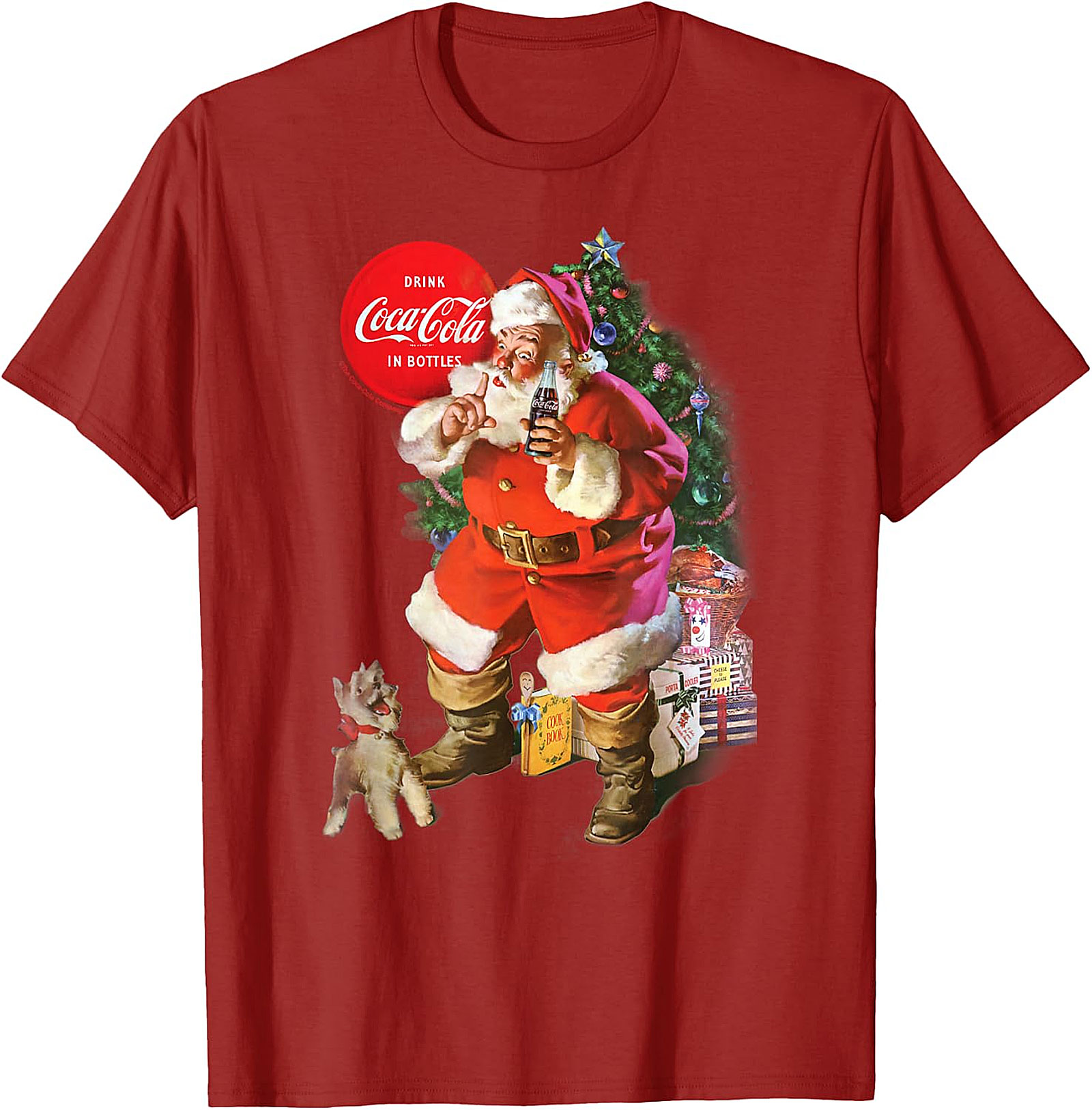  Vintage Coca-Cola Santa Christmas T-Shirt - Festive Apparel