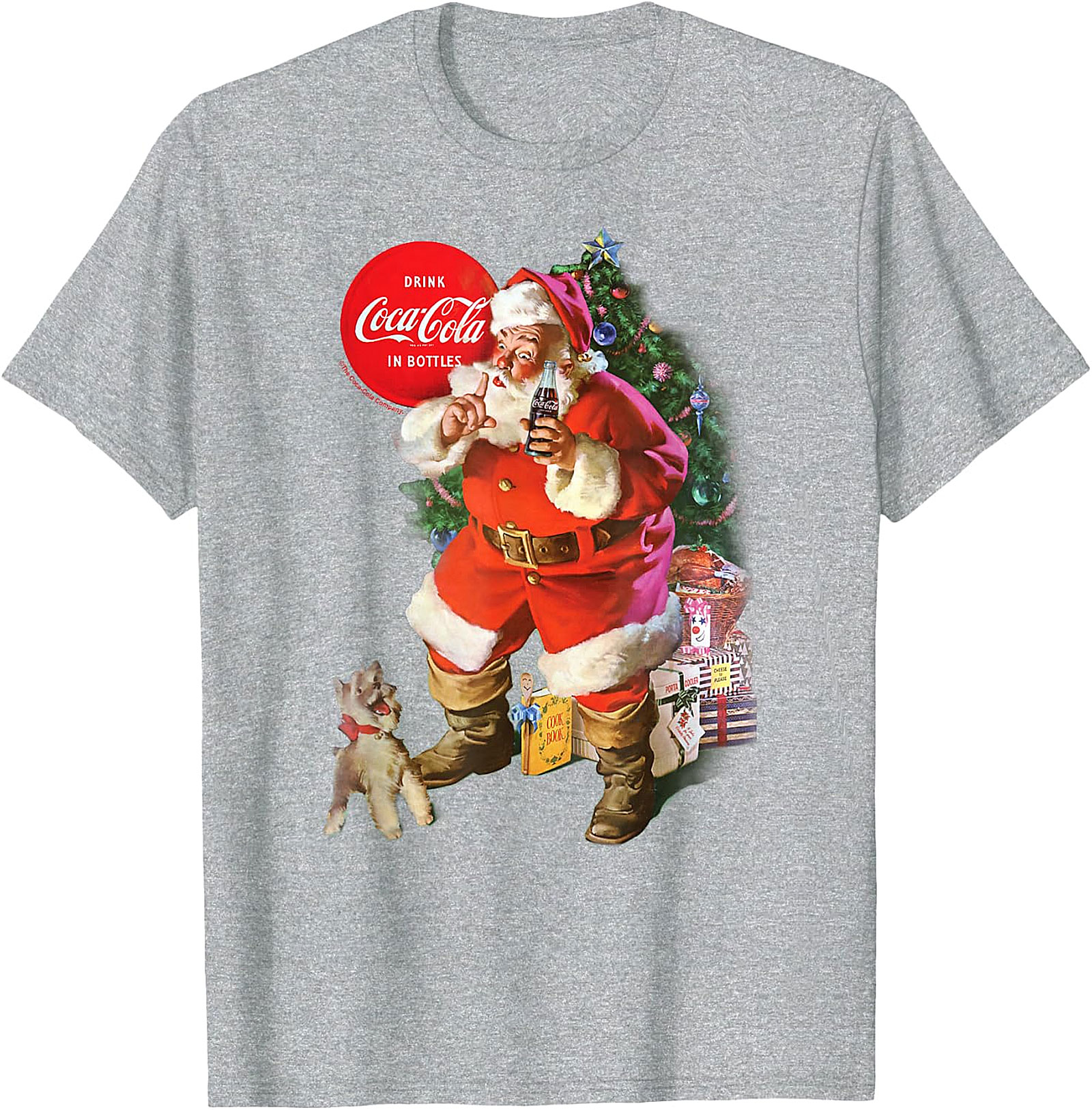  Vintage Coca-Cola Santa Christmas T-Shirt - Festive Apparel