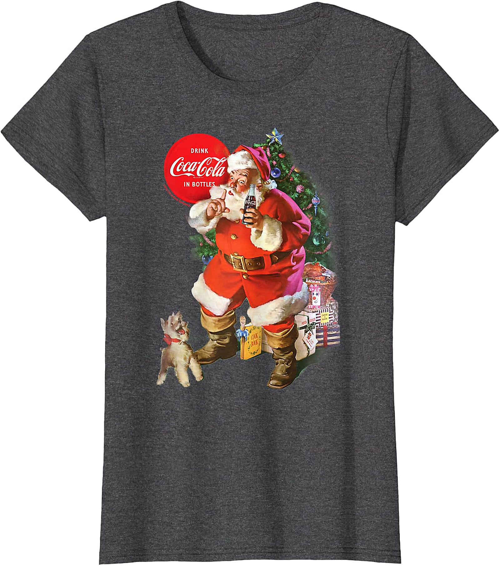  Vintage Coca-Cola Santa Christmas T-Shirt - Festive Apparel
