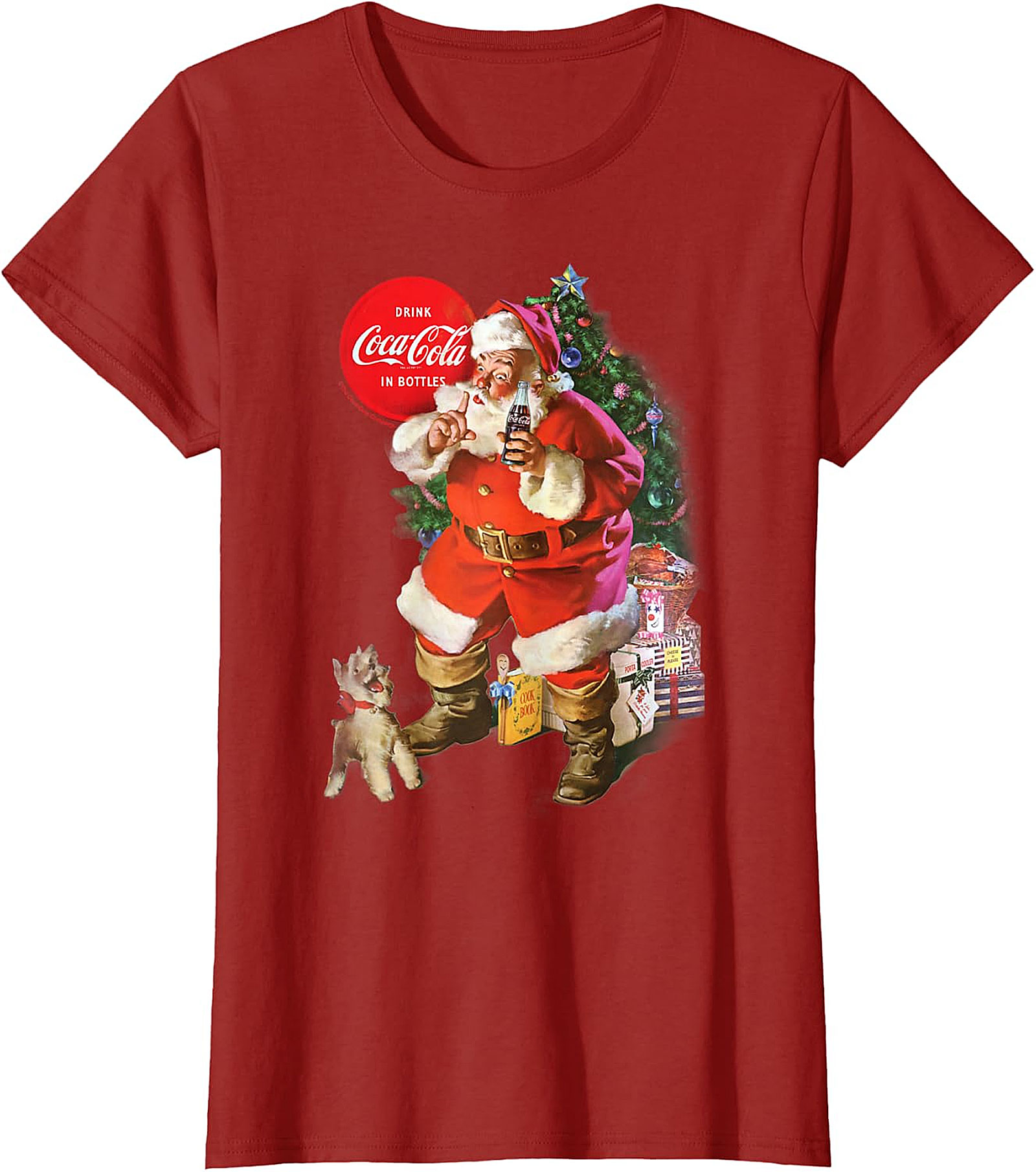  Vintage Coca-Cola Santa Christmas T-Shirt - Festive Apparel