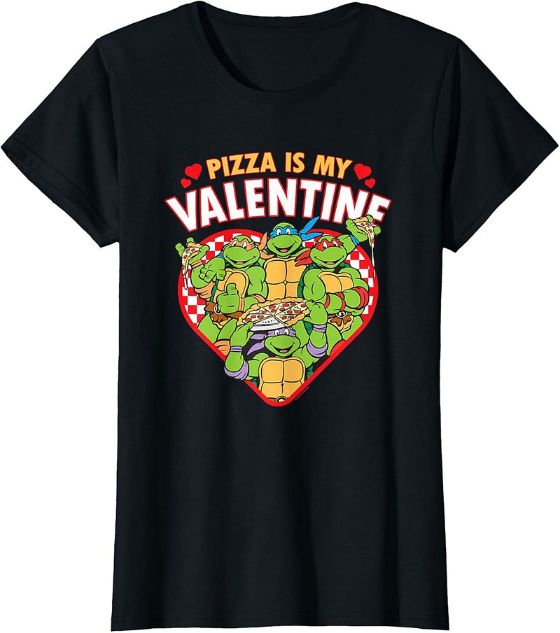 WHAT WE WANT× TENtoTEN × pastime Ninja Turtles Pizza Valentine T-Shirt Funny TMNT Tee
