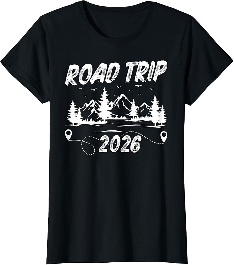 Road Trip 2026 Tee | Adventure Mountain Graphic Shirt