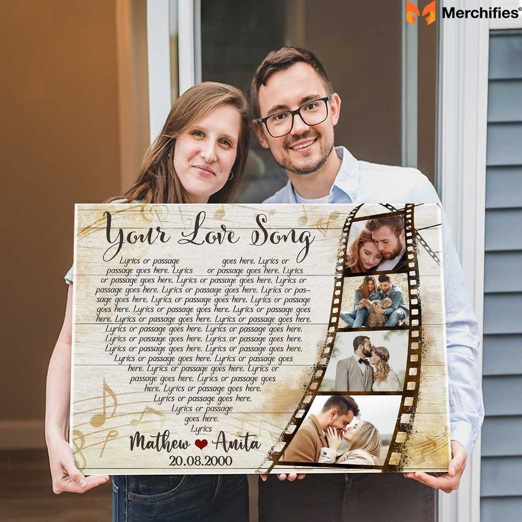 Heart-Shaped Lyrics Photo Gift