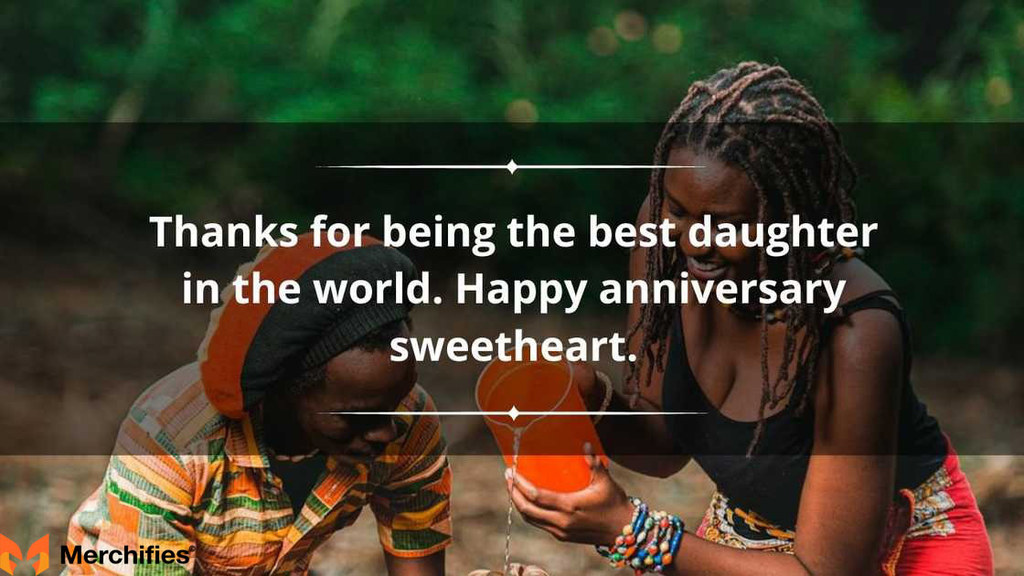 Anniversary Wishes for Daughter and Husband from Father