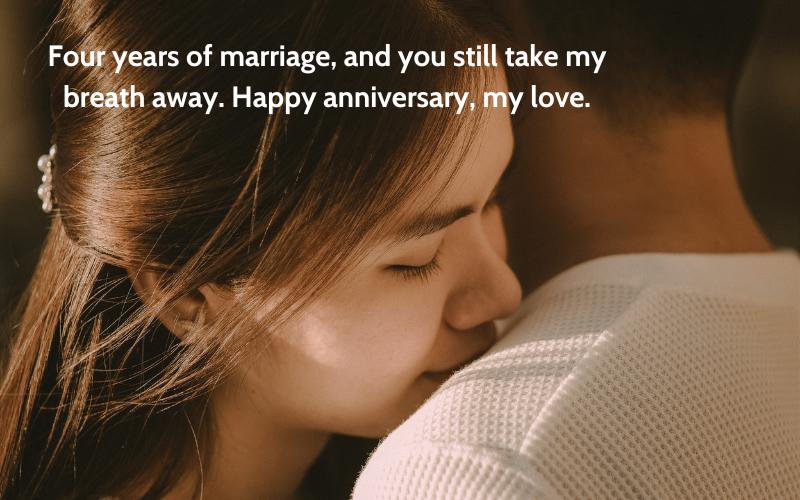 4th Marriage Anniversary Wishes For Wife