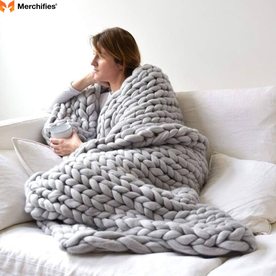 Chunky Knit Weighted Blanket