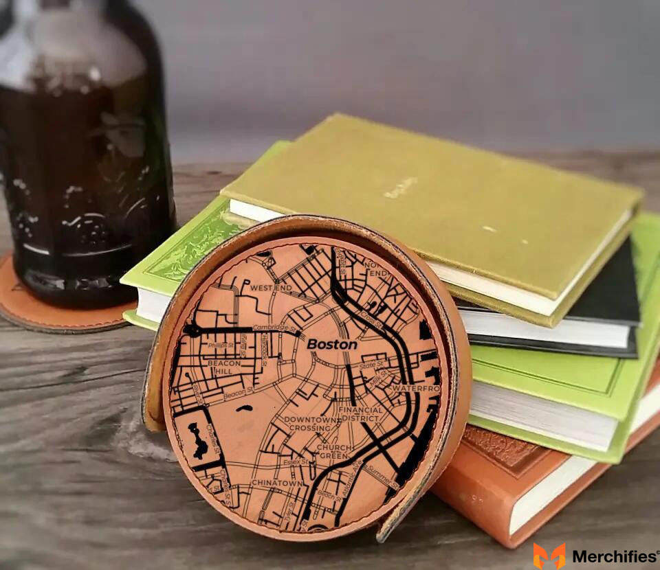 Engraved Map Coasters