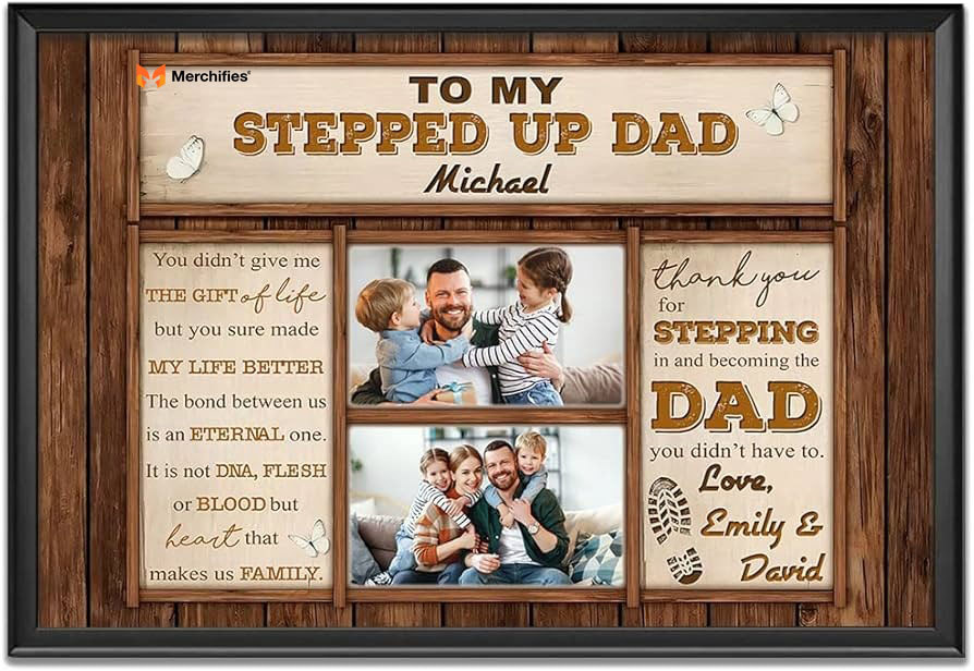 To My Stepped Up Dad Canvas