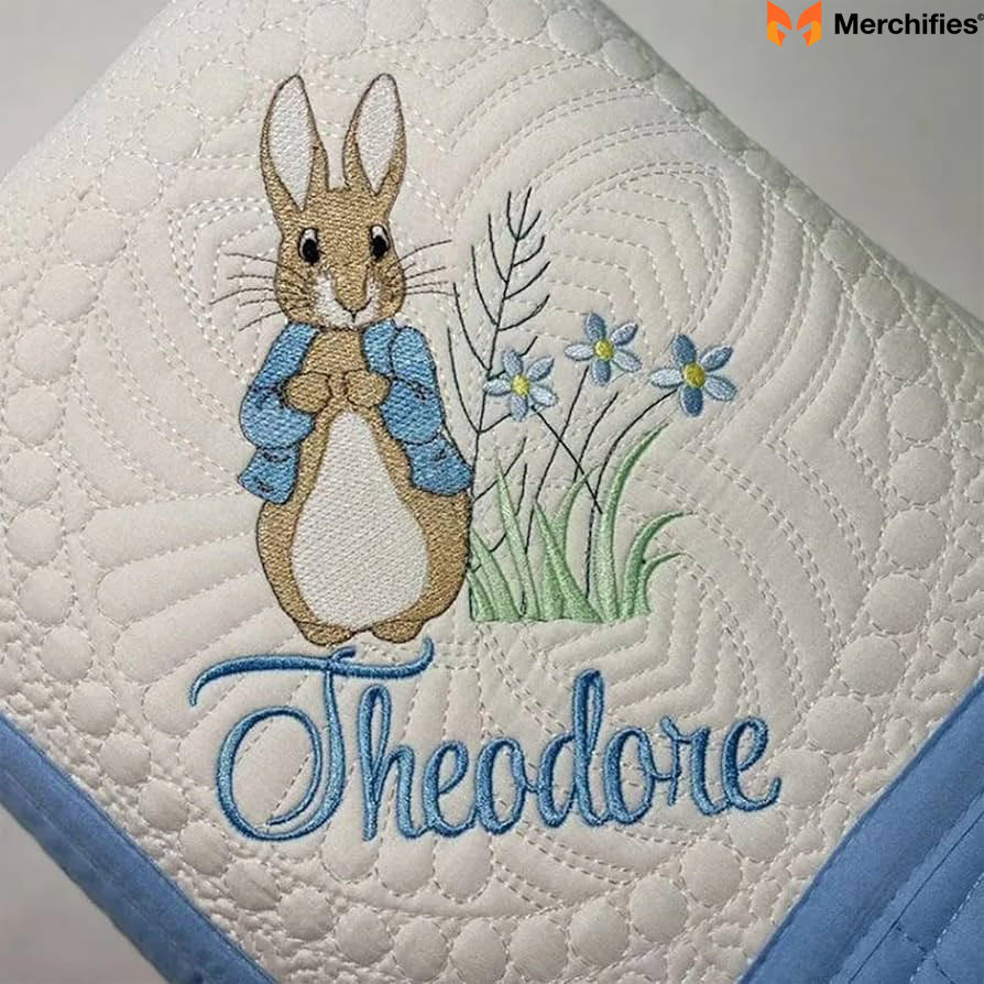Blanket with Keepsake Embroidery