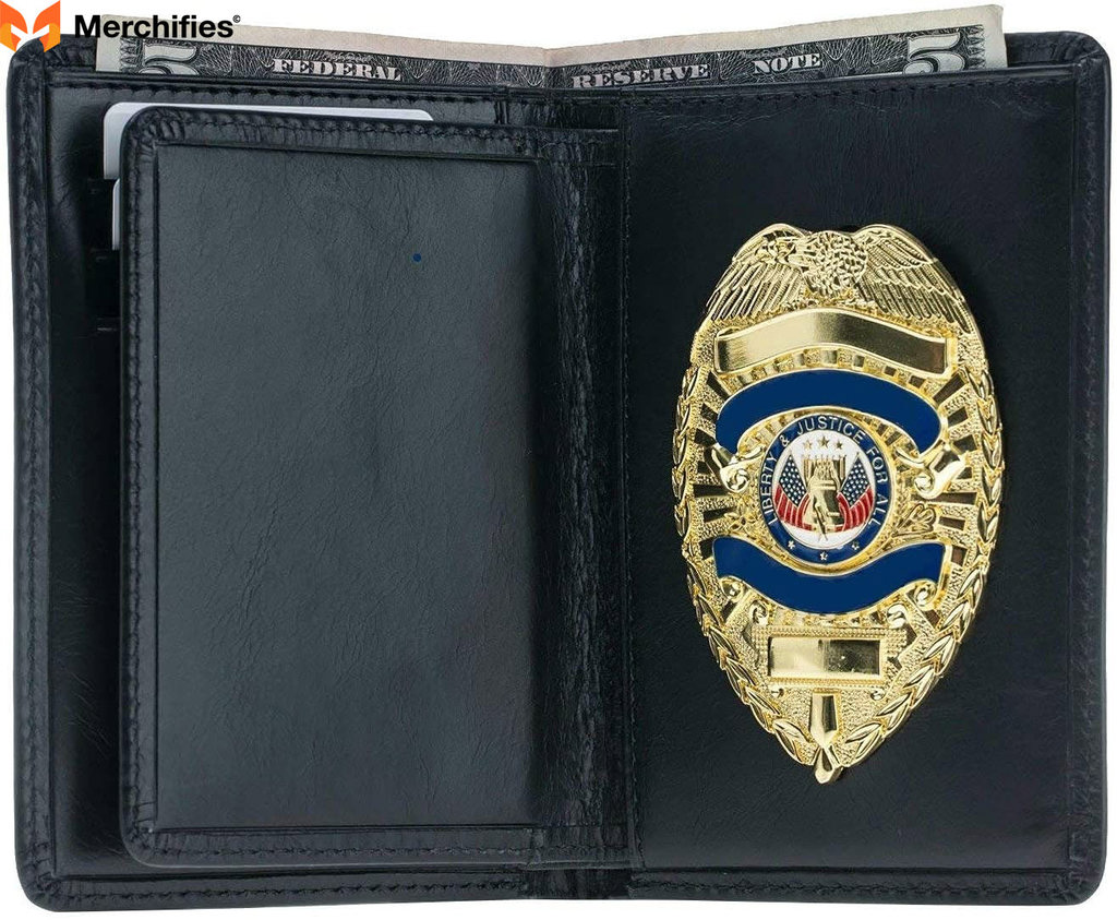 Leather Police Badge Wallet