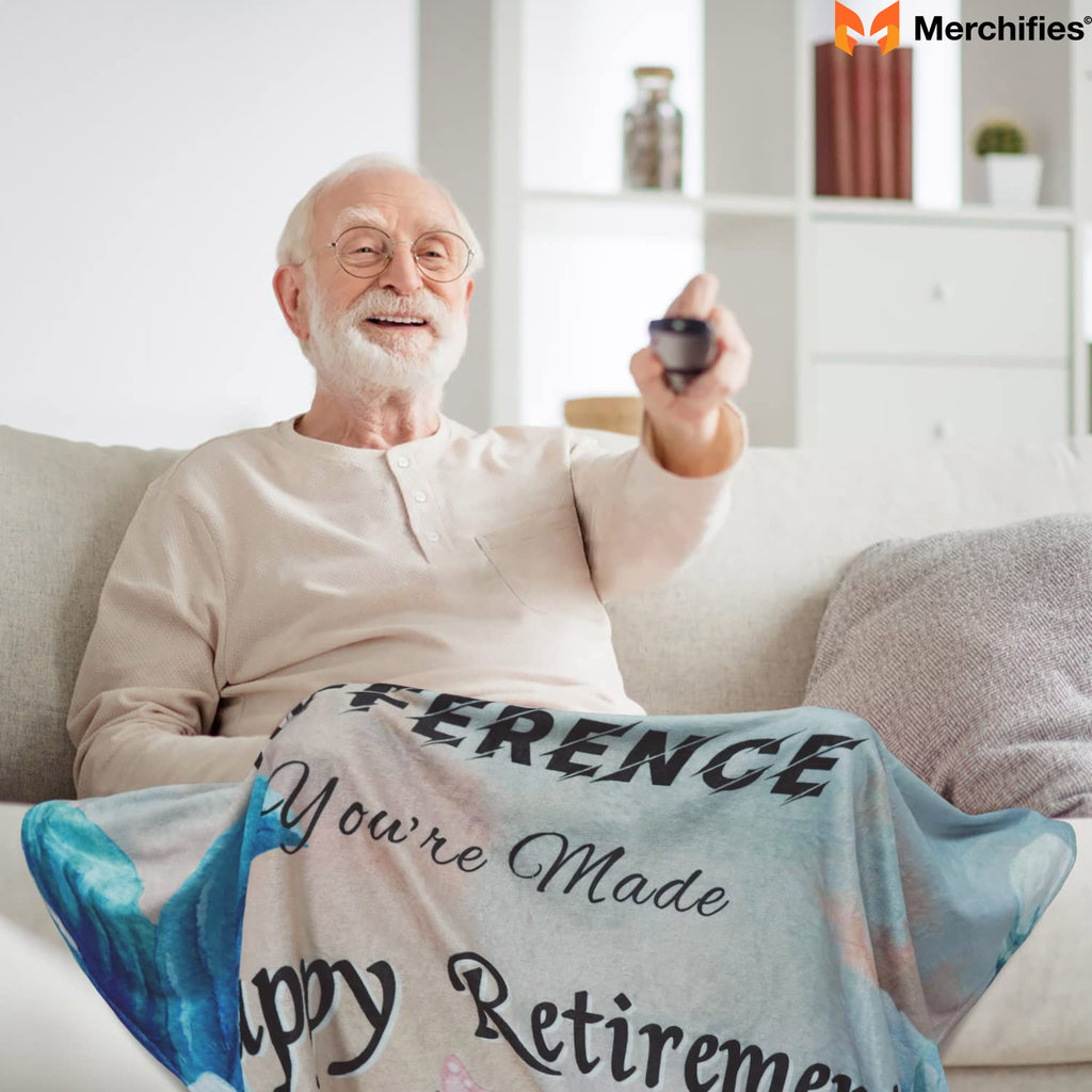 Retirement Fleece Blanket for Christmas