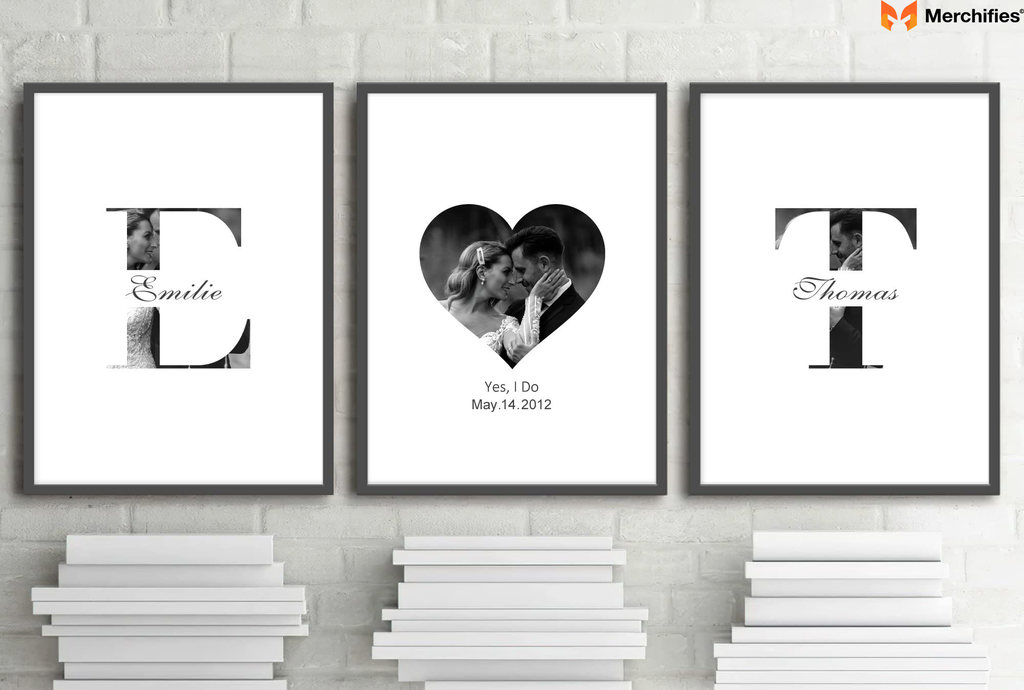 Canvas with Initials Personalized