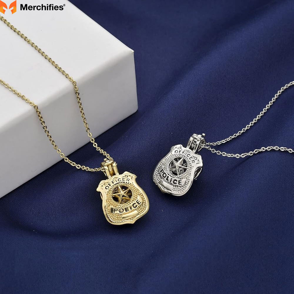 Police Badge Pendant Necklace