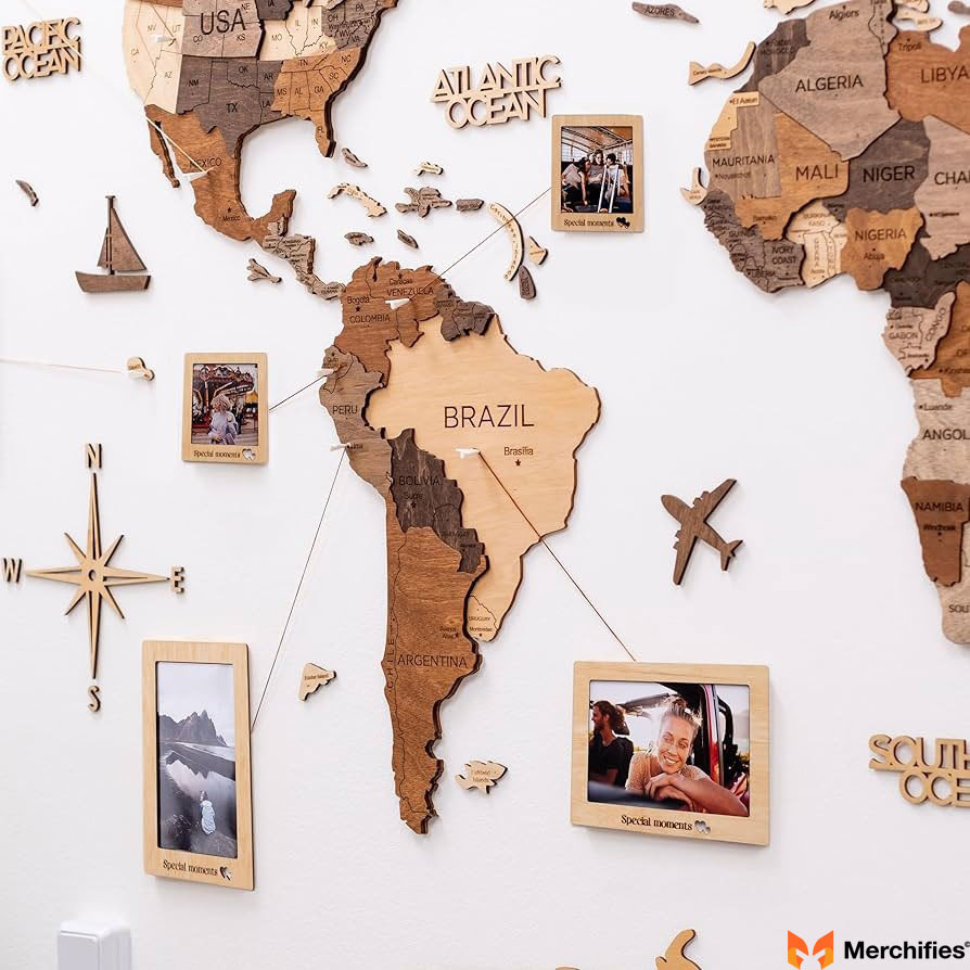 Decorative Travel Map