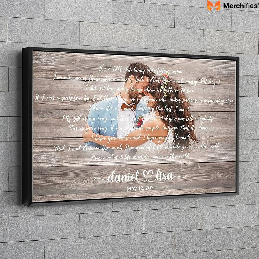 Wedding Custom Song Lyrics Gift