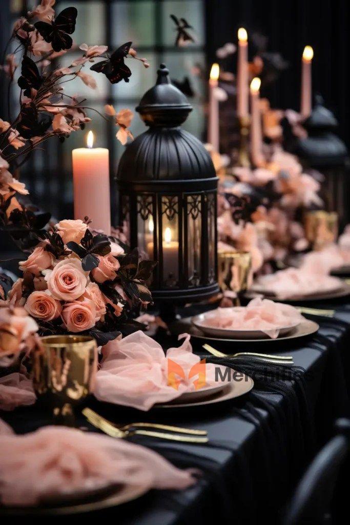 Centerpieces and Table Settings: Spooky Chic Decor