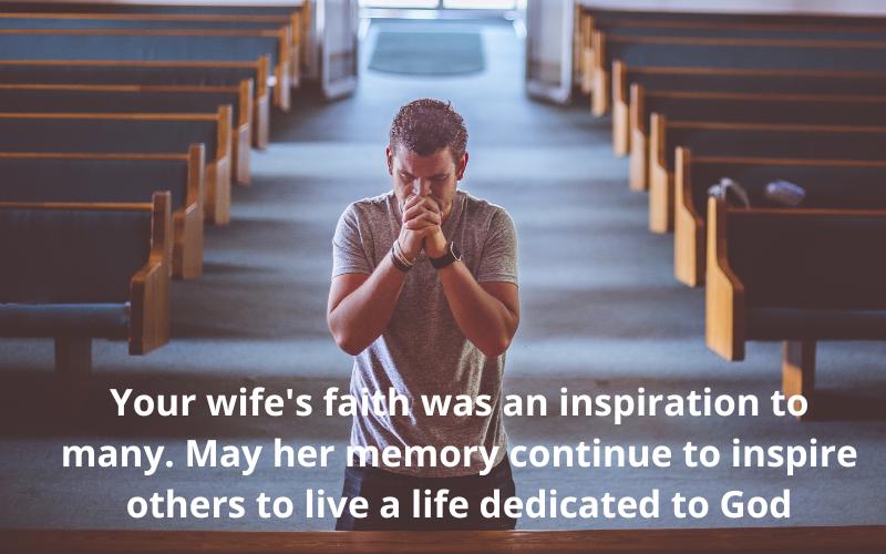 Christian Condolence Message For Loss of Wife