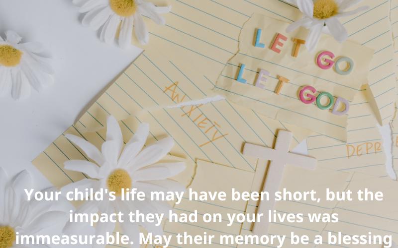 Christian Condolence Messages for the loss of a child