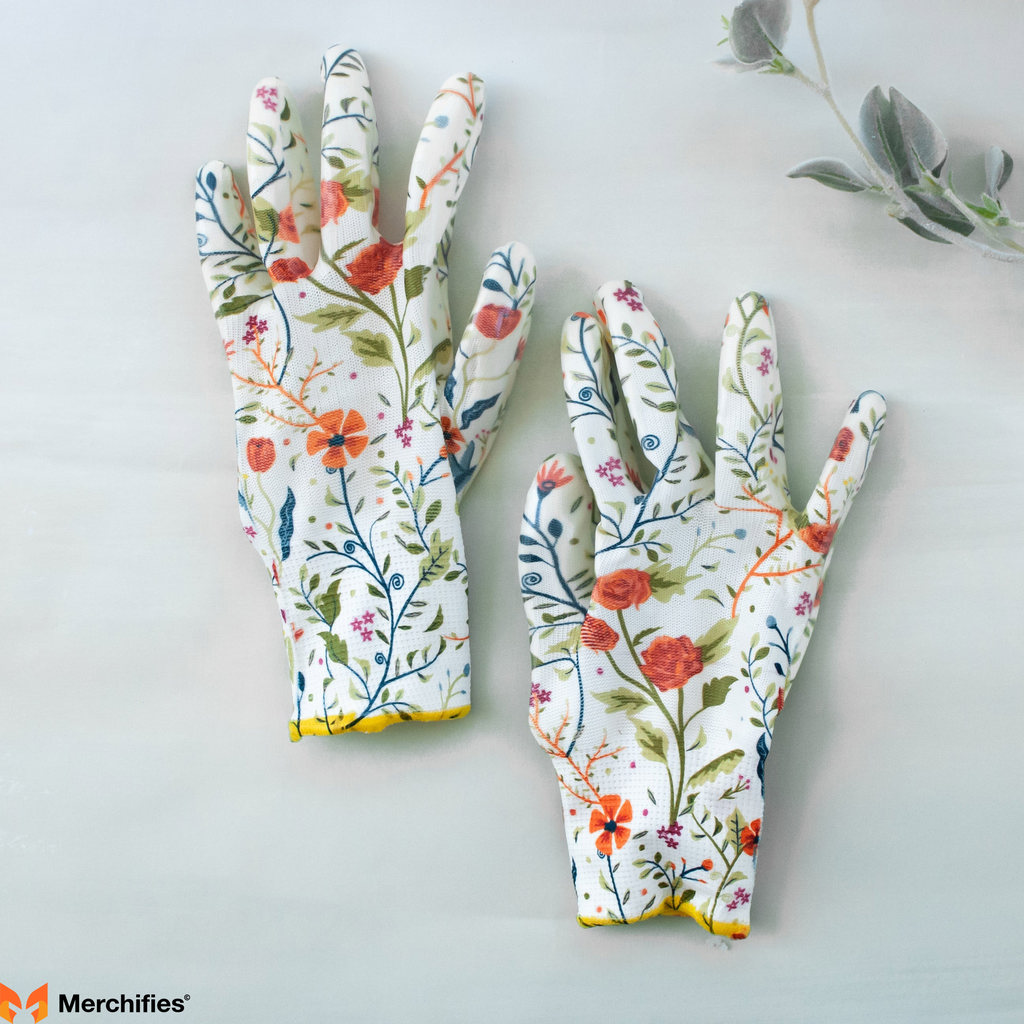 Floral Print Gloves