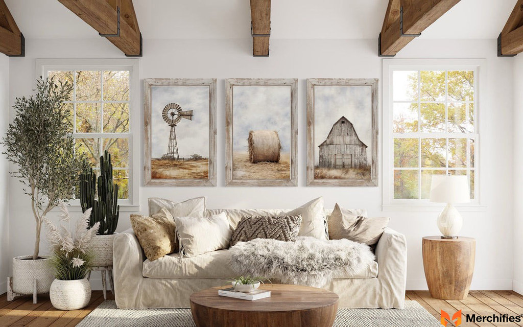 White Rustic Wall Art