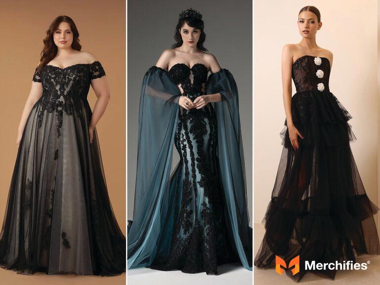 Halloween Wedding Guest Dresses with Sleeves