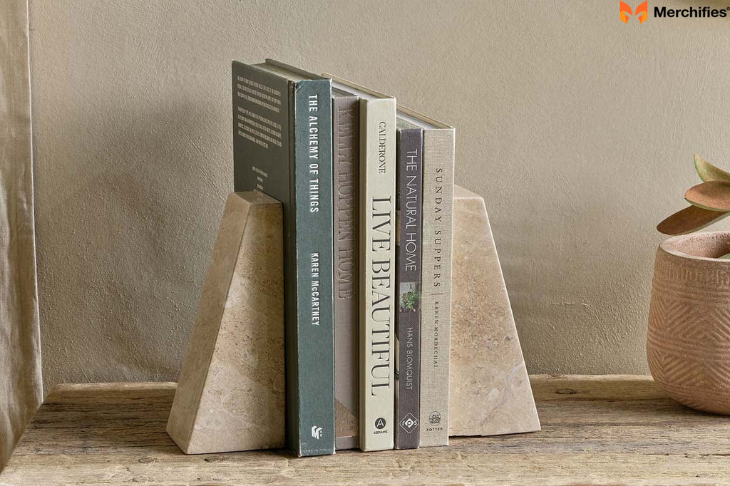 Natural Marble Bookends