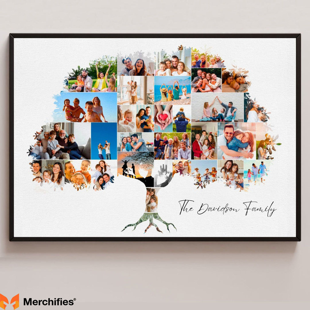 Family Tree Photo Print on Canvas