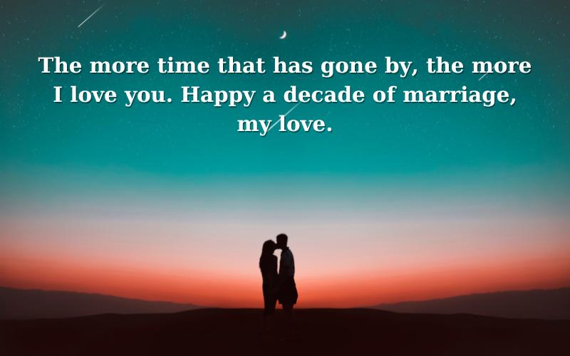 Romantic 10th Anniversary Quotes for Spouses