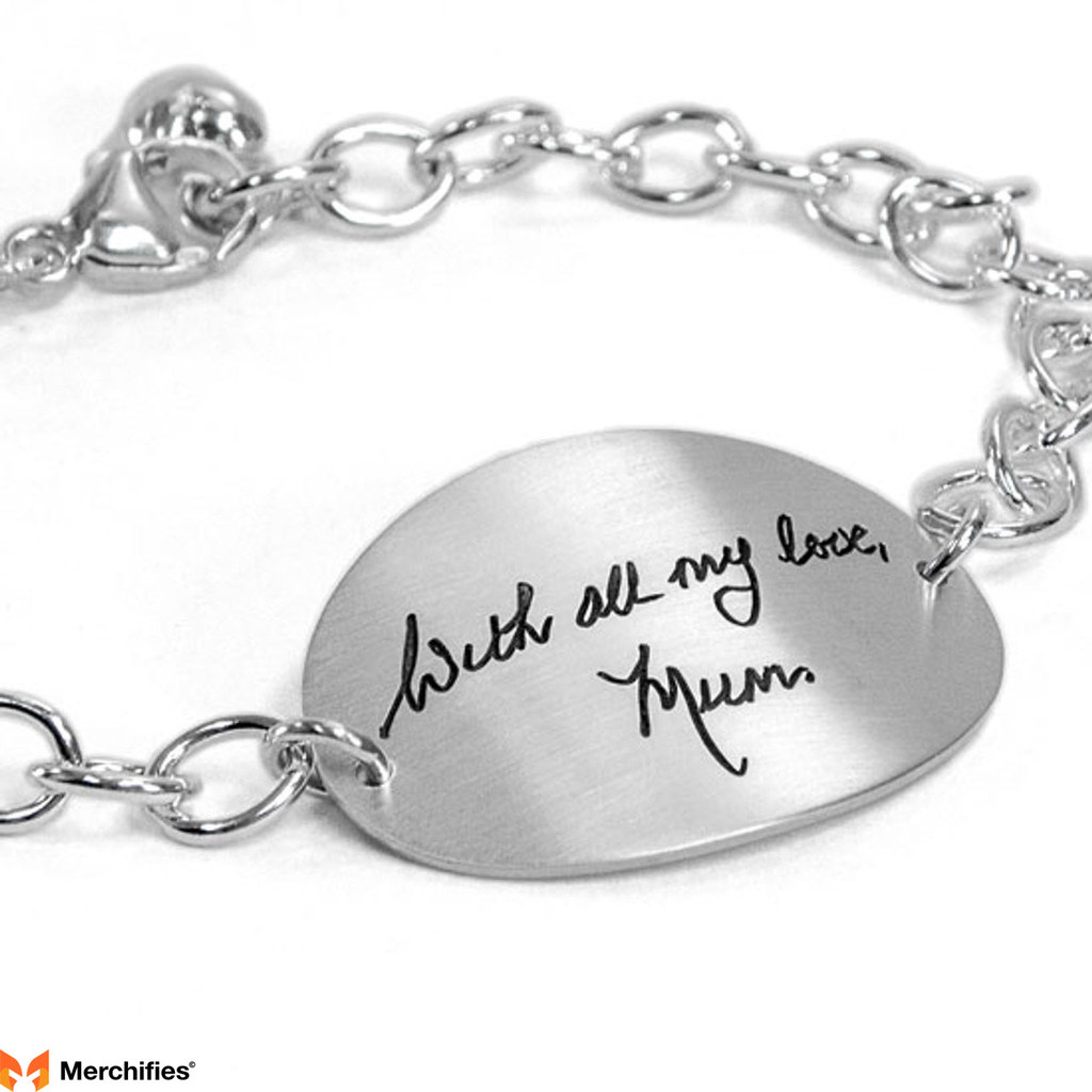 Silver Handwriting Bracelet Jewelry