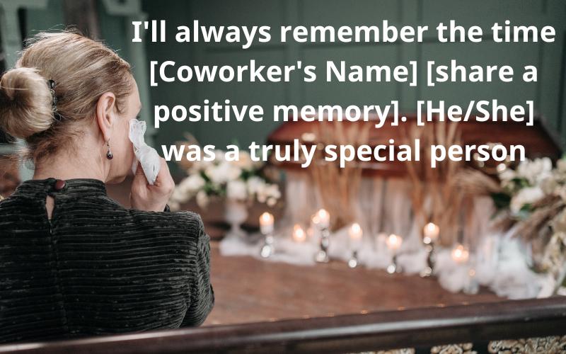 Sympathy Message for Coworker Who Passed Away