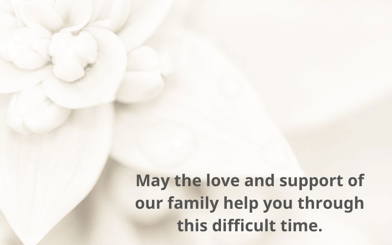 Sympathy Message for a Family Member