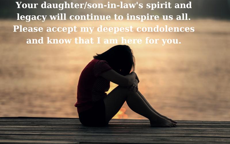 Sympathy Messages for the Loss of a Daughter or Son-in-Law