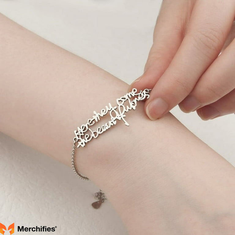 Actual Handwriting Bracelet