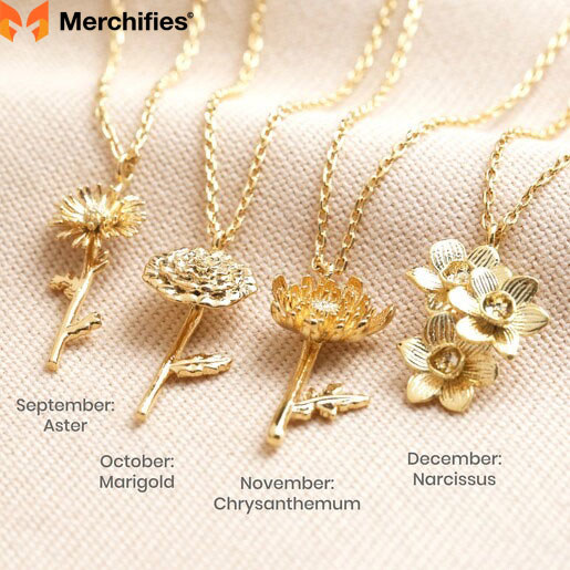 Birth Flower Necklaces