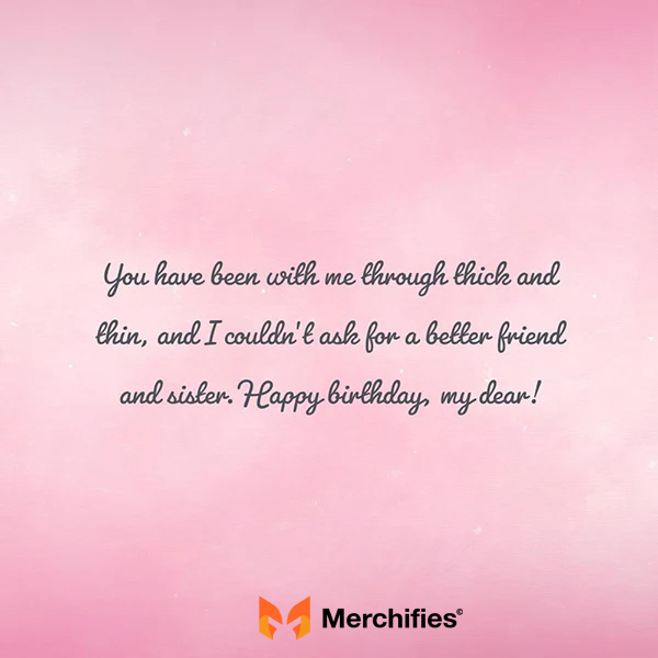 Birthday wishes for best friend like sister