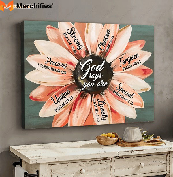 “God says you are” Canvas Art