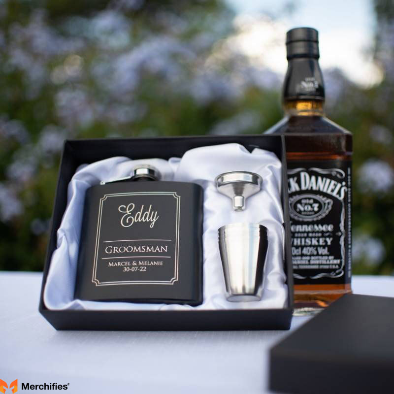 Personalized Black Flask