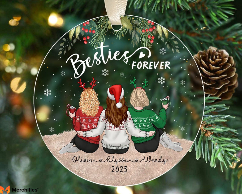 “Bestie” Christmas Ornaments