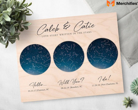 Star Map Gift Hello Will You I Do