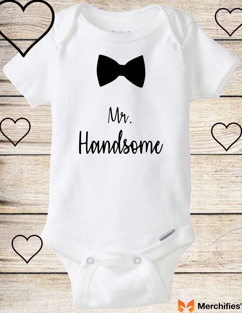 Mr. Handsome: Baptismal Onesie Charm