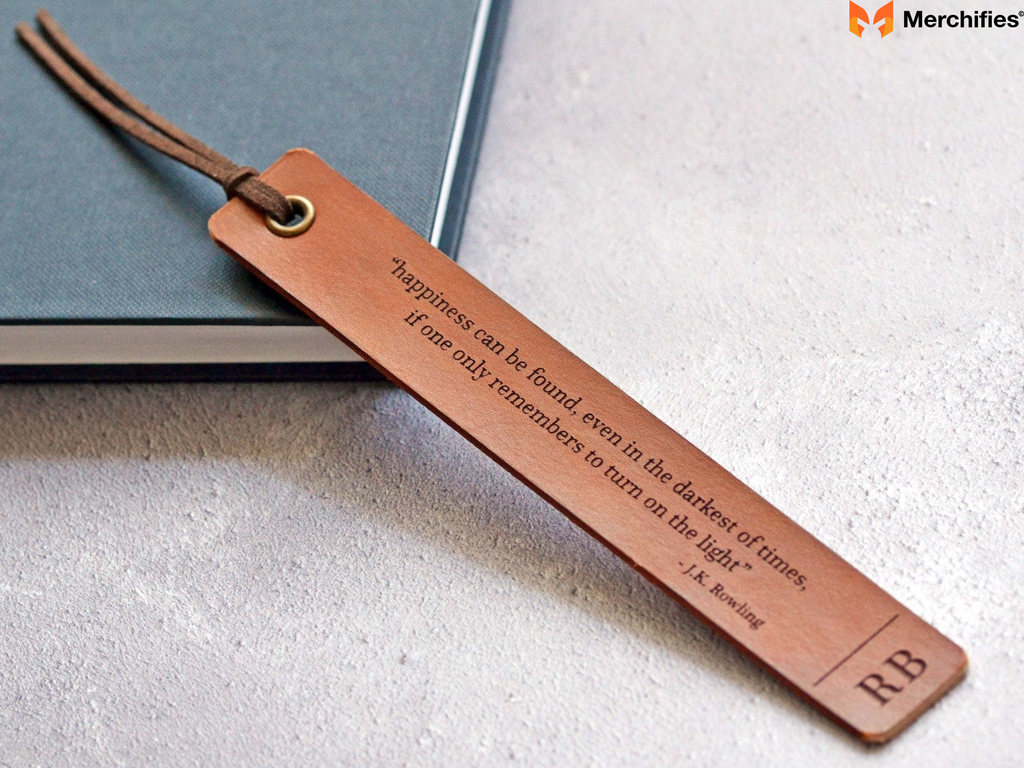Customizable Leather Bookmark