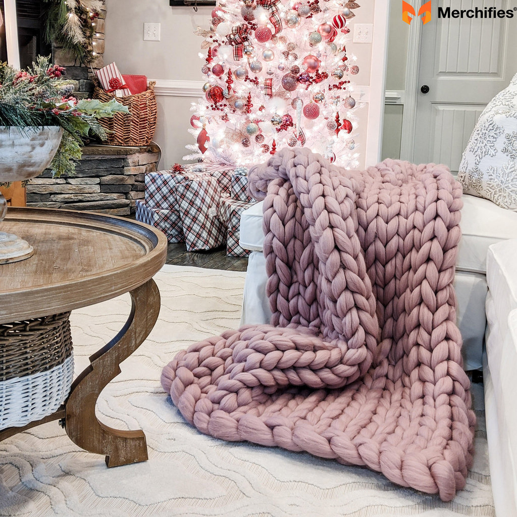 Chunky Knit Weighted Blanket