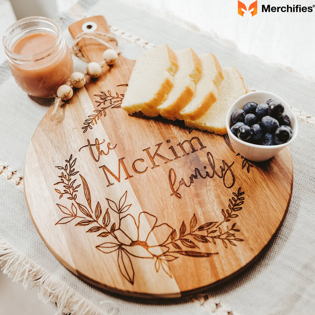 Personalized Round Cheese Board
