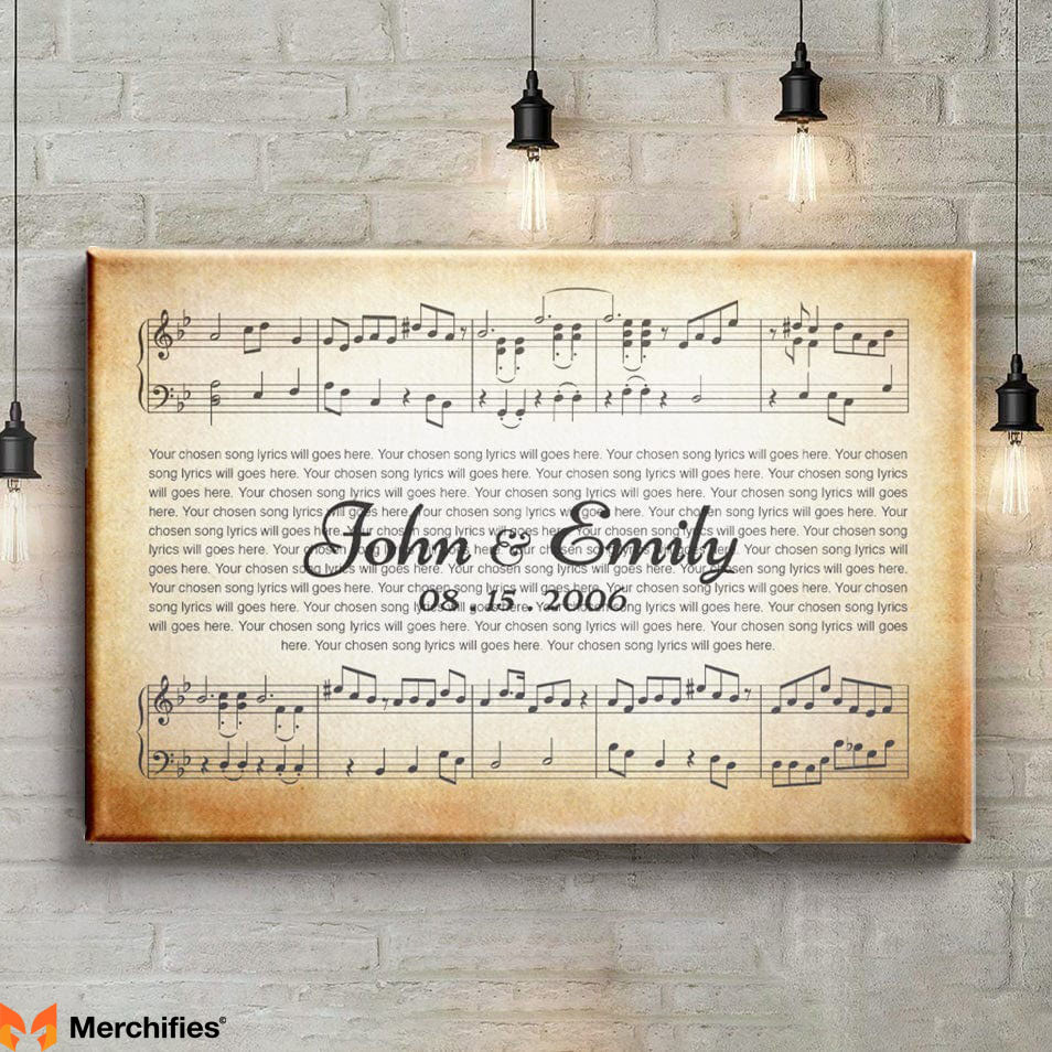 Customized Canvas Song Lyrics