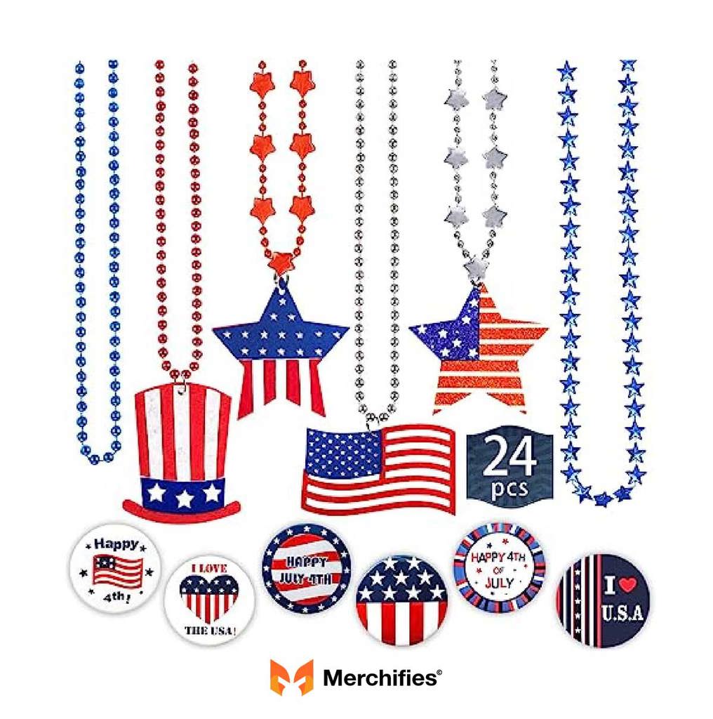 necklace 4th of july