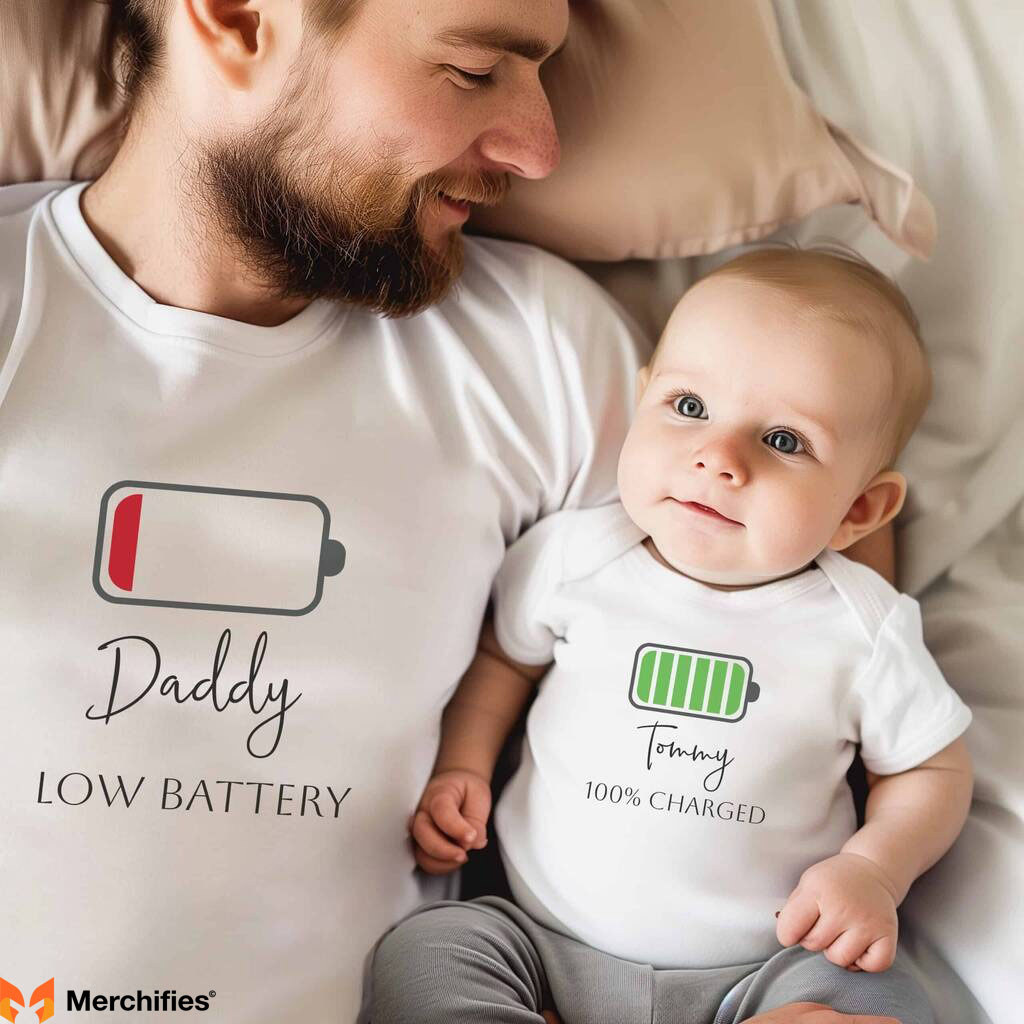 father's day shirt with battery